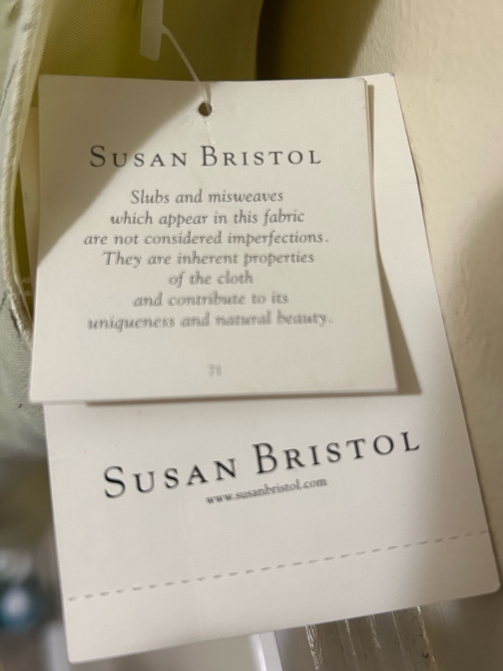 Susan Bristol Pale Yellow Embroidered Women’s Top